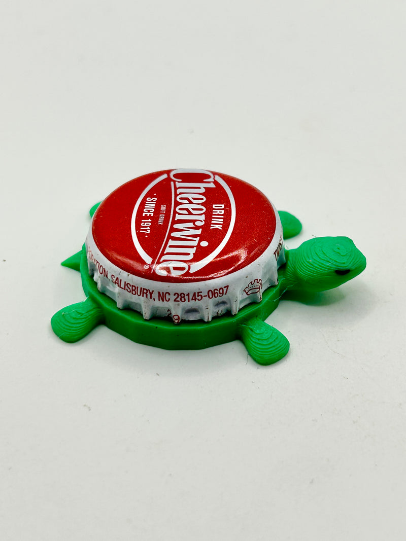 Cheerwine - Bottle Cap Magnet Turtle Shell Shocked Art