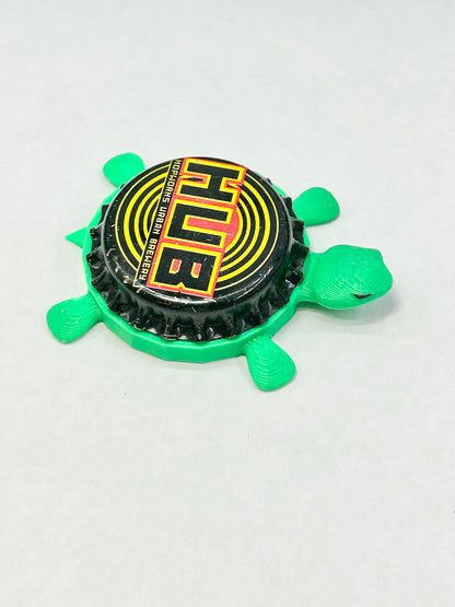 Hopworks Urban Brewing (HUB Beer) - Bottle Cap Magnet Turtle Shell Shocked Art