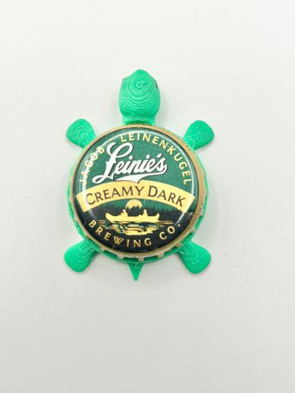 Leinenkugel's Creamy Dark - Bottle Cap Magnet Turtle Shell Shocked Art