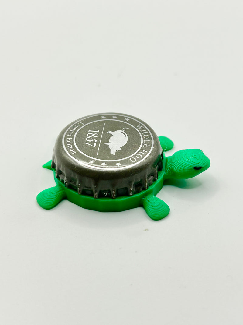 Whole Hog Brewing (Limited Edition) - Bottle Cap Magnet Turtle Shell Shocked Art