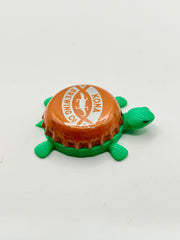 Kona Brewing (Orange) - Bottle Cap Magnet Turtle Shell Shocked Art