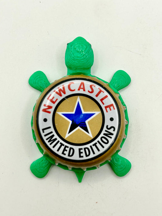 Newcastle Limited Edition (Tan) - Bottle Cap Magnet Turtle Shell Shocked Art