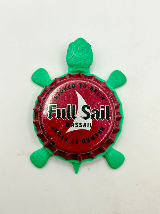 Full Sail Brewing Co (Dark Red) - Bottle Cap Magnet Turtle Shell Shocked Art