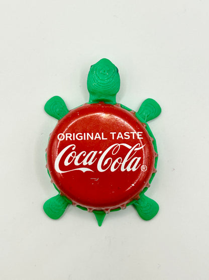 Coca Cola (Original Taste) - Bottle Cap Magnet Turtle Shell Shocked Art