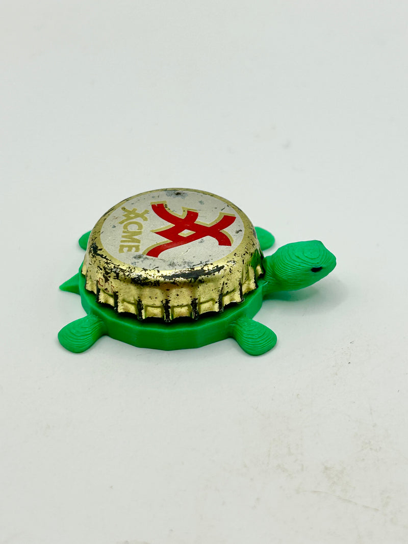 Acme (Vintage) - Bottle Cap Magnet Turtle Shell Shocked Art