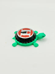Thomas Hooker - Bottle Cap Magnet Turtle Shell Shocked Art
