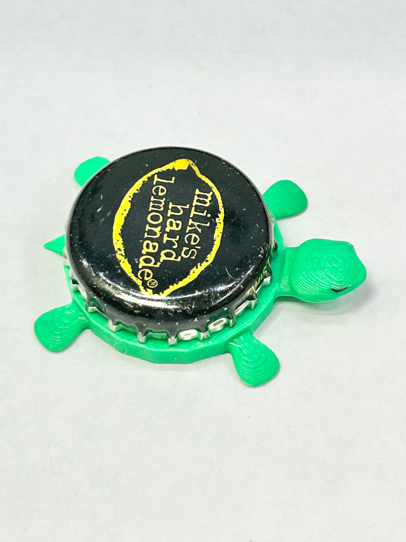 Mikes Hard Lemonade - Bottle Cap Magnet Turtle Shell Shocked Art