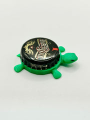 Michelob Amber Bock - Bottle Cap Magnet Turtle Shell Shocked Art