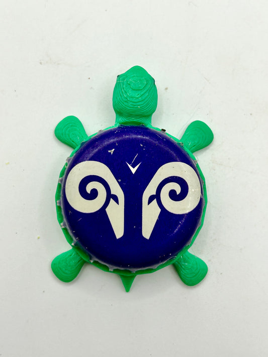 Young’s Beer (Purple) - Bottle Cap Magnet Turtle Shell Shocked Art