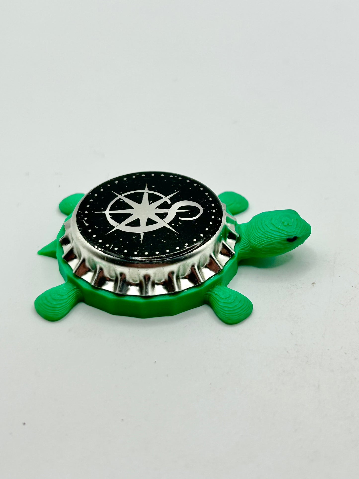 Stardust Cellars - Bottle Cap Magnet Turtle Shell Shocked Art