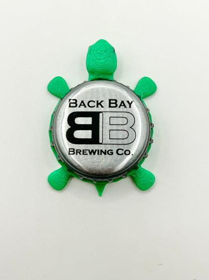 Back Bay Brewing - Bottle Cap Magnet Turtle Shell Shocked Art