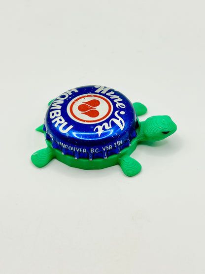 Hombru Wine Art - Bottle Cap Magnet Turtle Shell Shocked Art