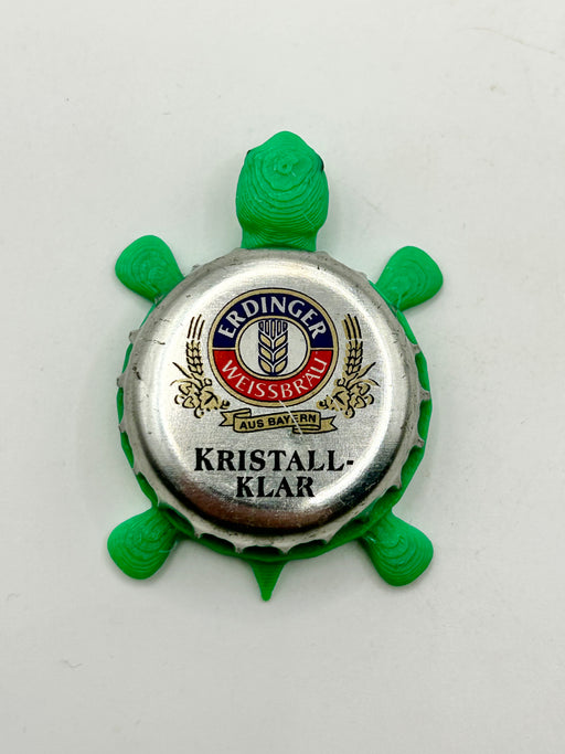 Erdinger Kristall-Klar - Bottle Cap Magnet Turtle Shell Shocked Art