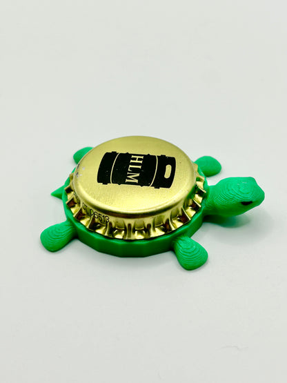 New Haven Brewing (Hamm, Lipsher & Morrison) - Bottle Cap Magnet Turtle Shell Shocked Art