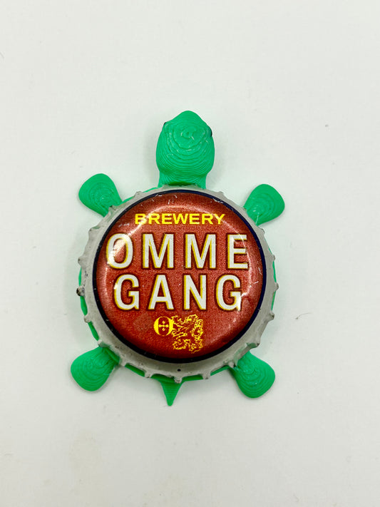 Ommegang (Vintage Stacked) - Bottle Cap Magnet Turtle
