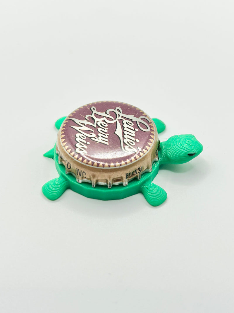 Leinenkugel's Berry Weiss (Vintage Cursive) - Bottle Cap Magnet Turtle Shell Shocked Art
