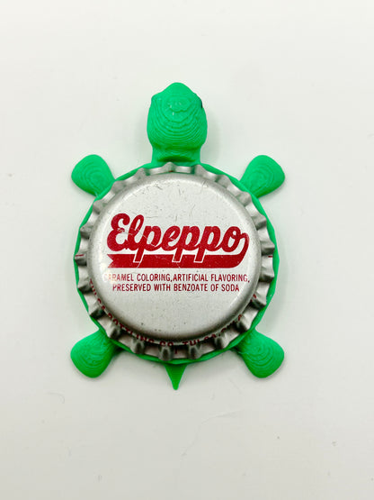 Elpeppo Soda - Bottle Cap Magnet Turtle Shell Shocked Art