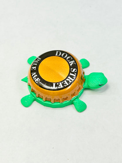 Dock Street Pale Ale - Bottle Cap Magnet Turtle Shell Shocked Art