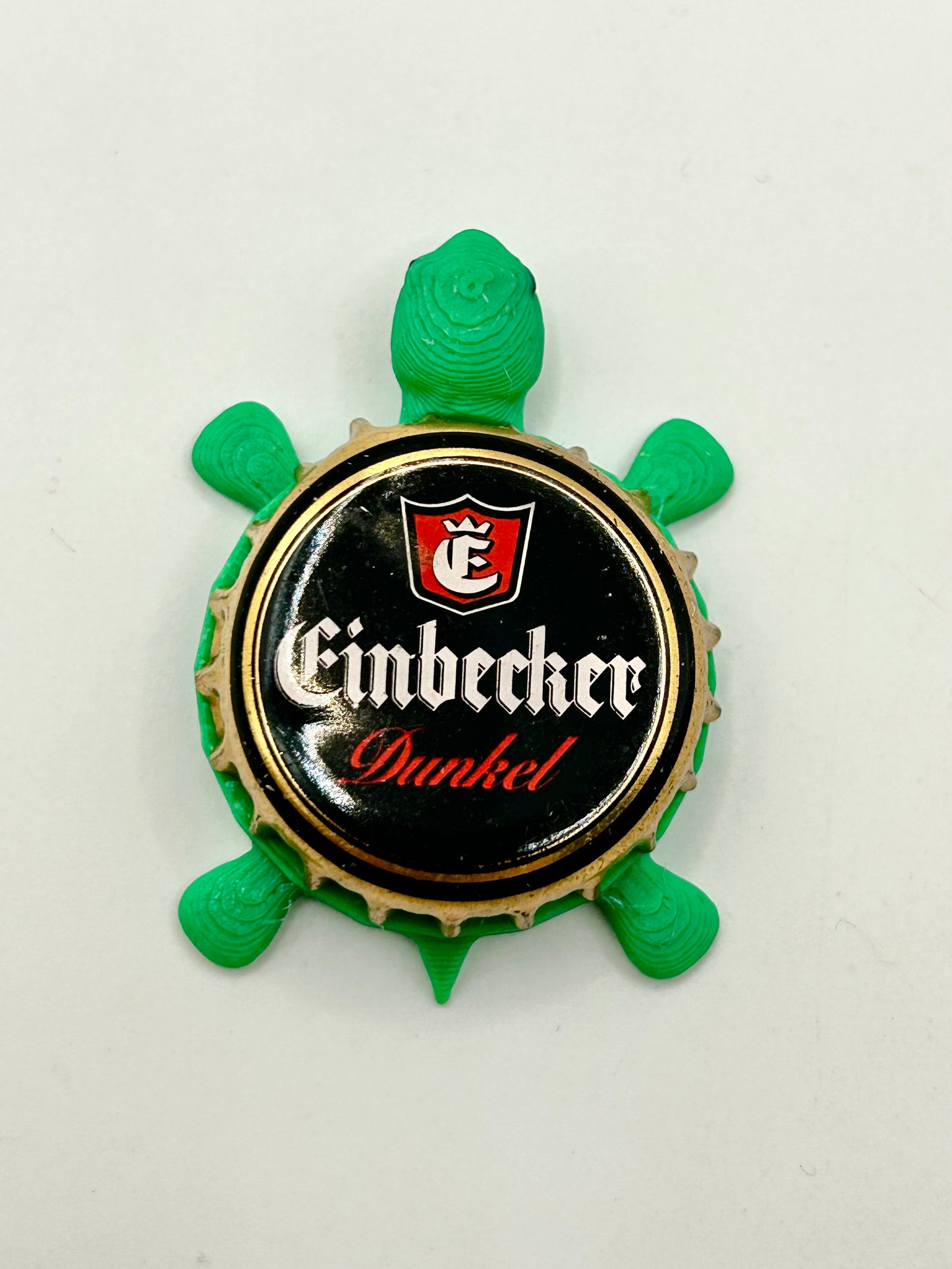 Einbecker German Beer (Dunkel) - Bottle Cap Magnet Turtle Shell Shocked Art