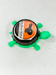 Duck Rabbit Craft Brewery - Bottle Cap Magnet Turtle Shell Shocked Art