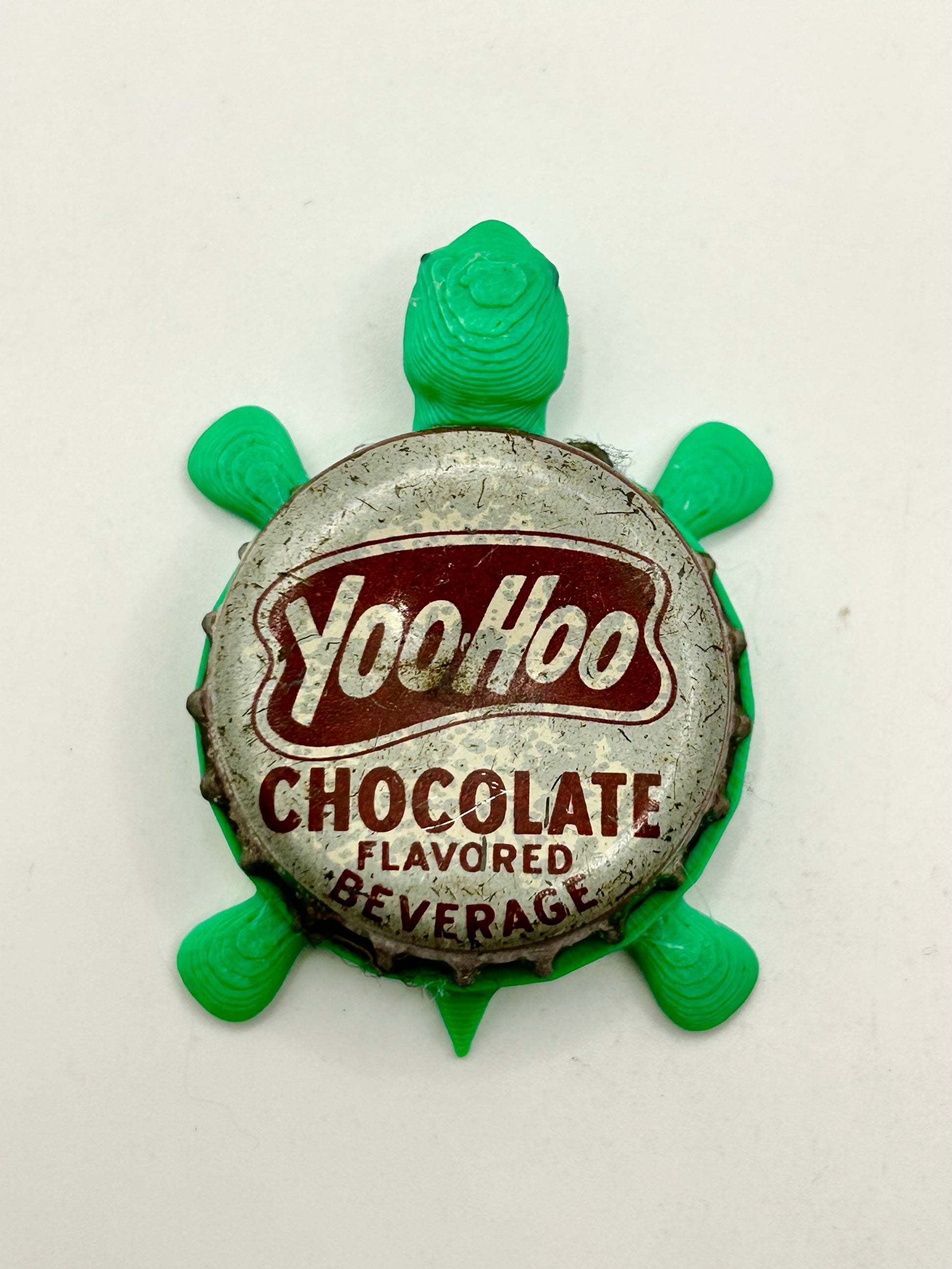 YooHoo Chocolate Beverage (Vintage) - Bottle Cap Magnet Turtle Shell Shocked Art