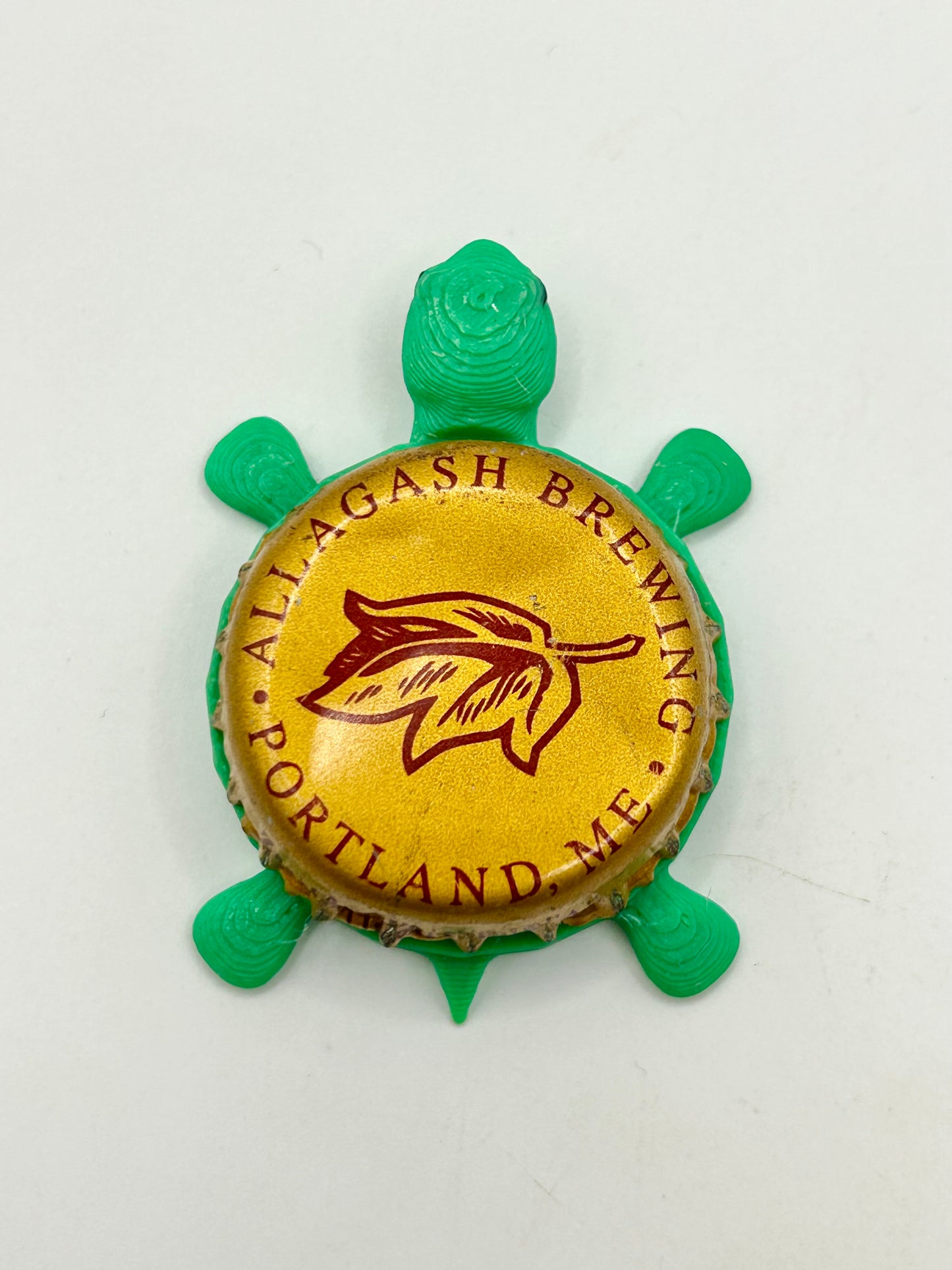 Allagash Brewing (Vintage) - Bottle Cap Magnet Turtle Shell Shocked Art