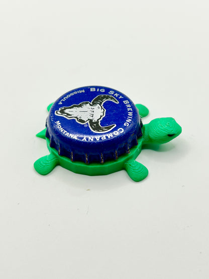 Big Sky Brewing - Bottle Cap Magnet Turtle Shell Shocked Art