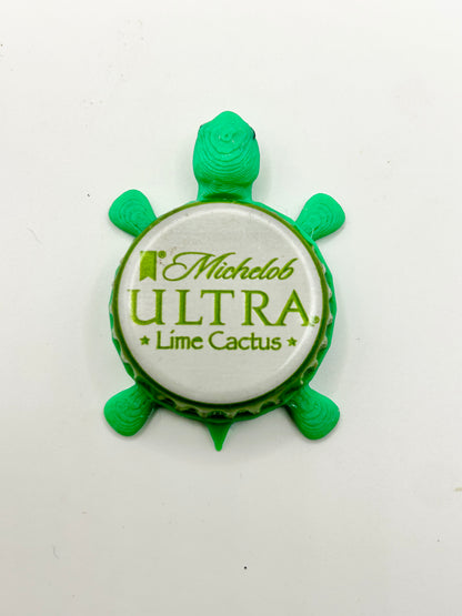 Michelob Ultra Lime Cactus - Bottle Cap Magnet Turtle Shell Shocked Art