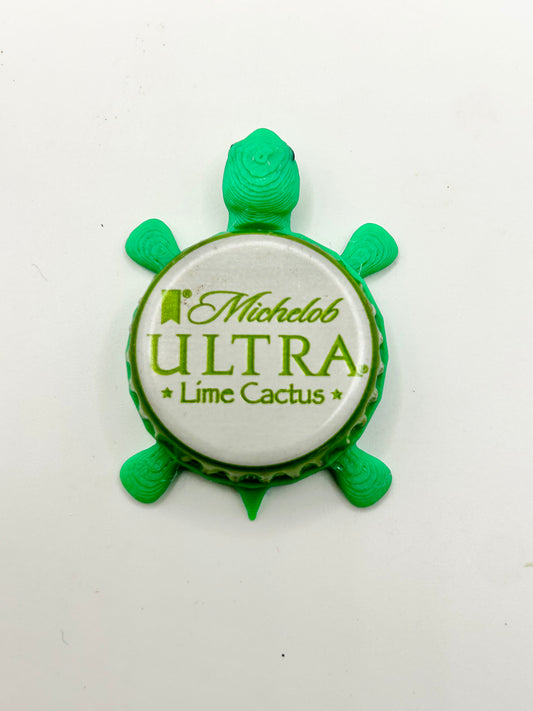 Michelob Ultra Lime Cactus - Bottle Cap Magnet Turtle