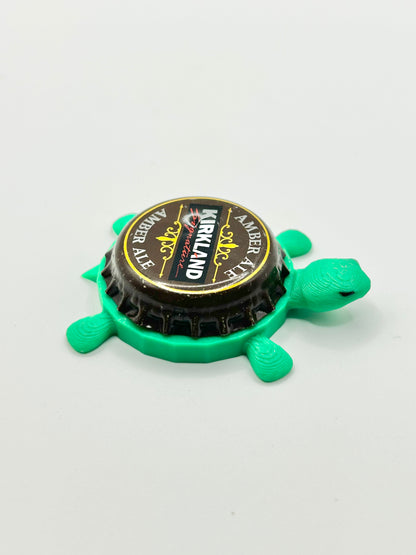 Kirkland Amber Ale - Bottle Cap Magnet Turtle Shell Shocked Art