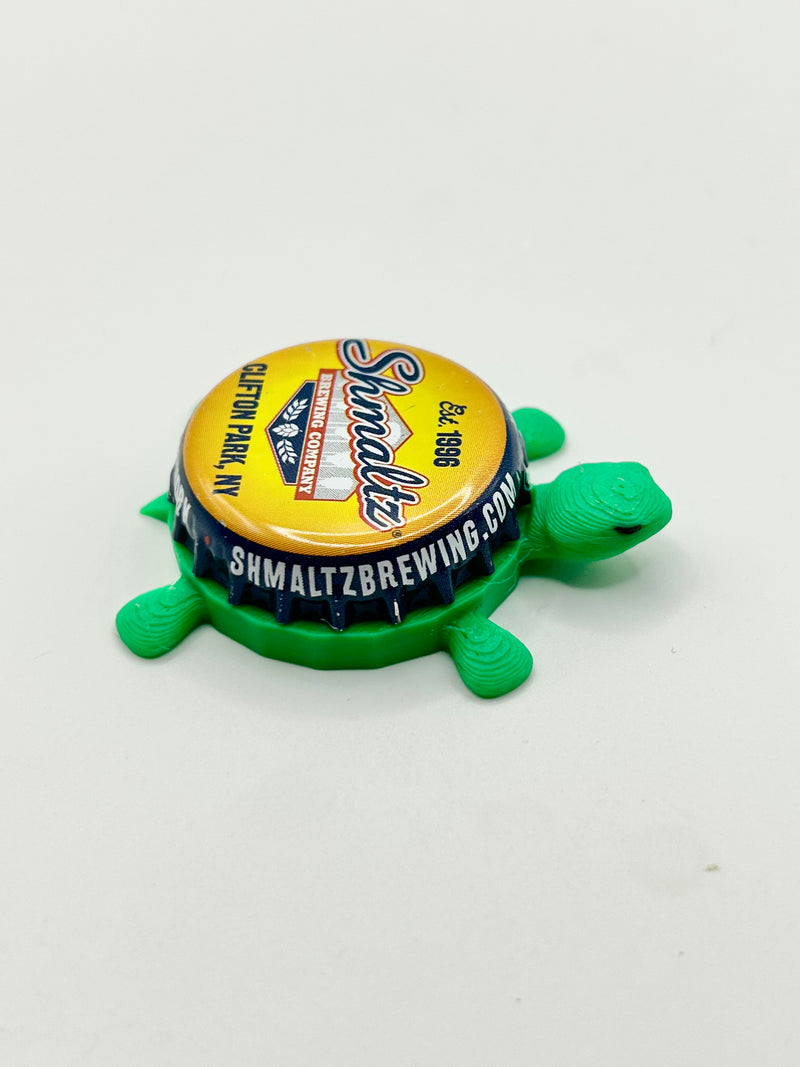 Shmaltz Brewing - Bottle Cap Magnet Turtle Shell Shocked Art