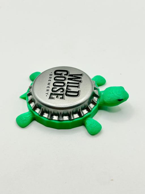 Wild Goose Brewery - Bottle Cap Magnet Turtle Shell Shocked Art