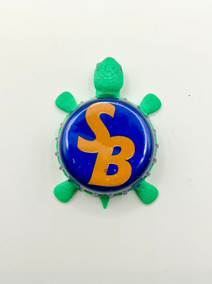 Shoreline Brewery - Bottle Cap Magnet Turtle Shell Shocked Art
