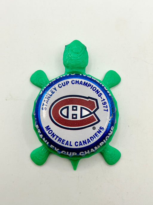 Montreal Canadiens Stanley Cup Champions (1977) - Bottle Cap Magnet Turtle Shell Shocked Art