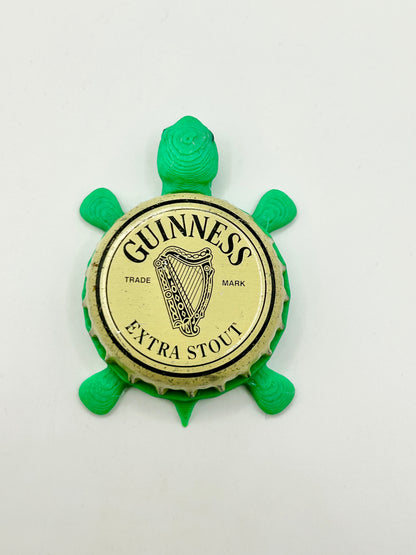 Guinness Extra Stout (Vintage) - Bottle Cap Magnet Turtle Shell Shocked Art