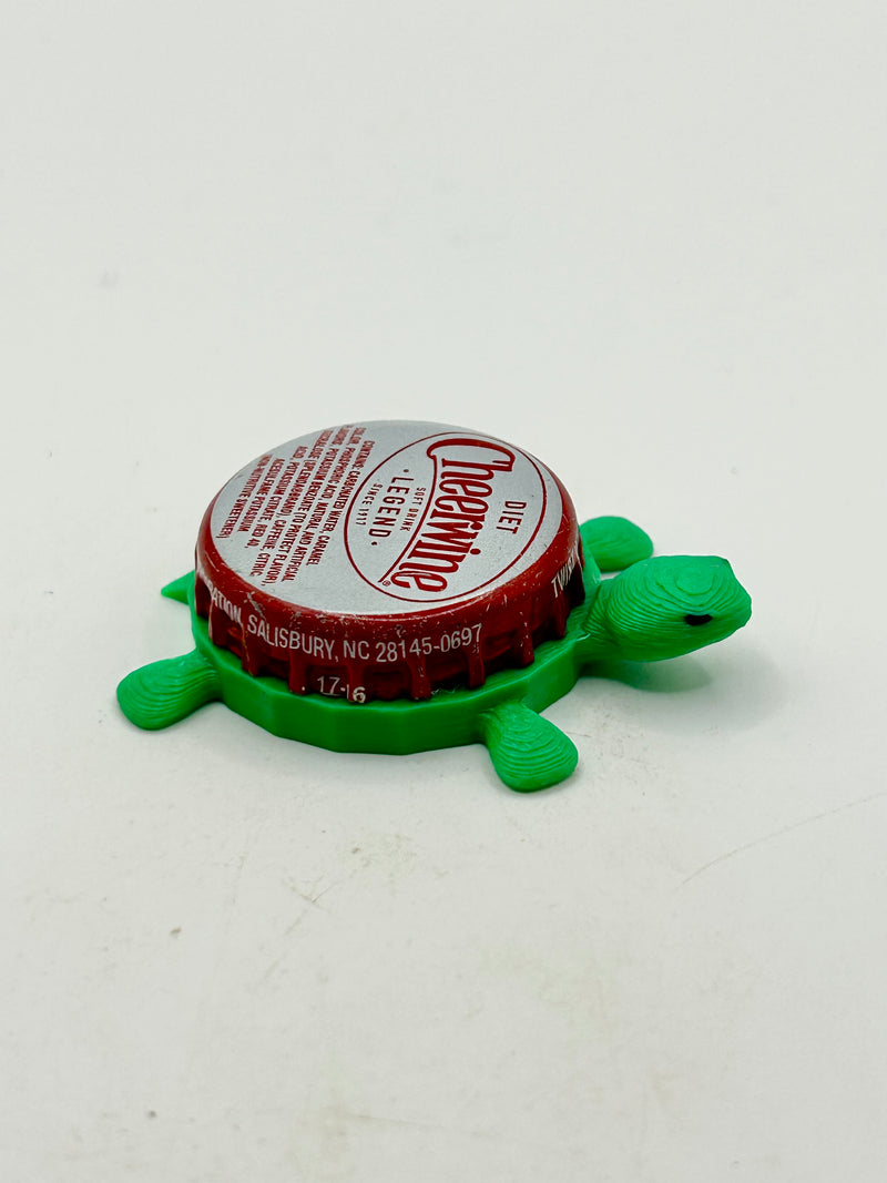Diet Cheerwine Legends - Bottle Cap Magnet Turtle (Copy) Shell Shocked Art