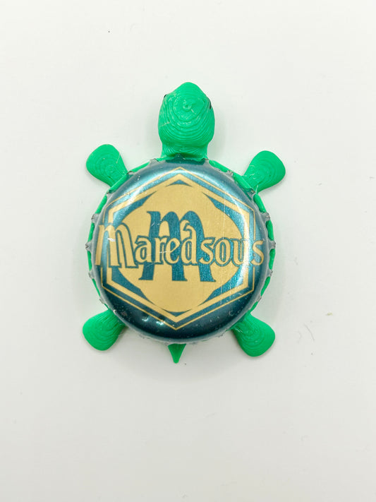 Maredsous Beer - Bottle Cap Magnet Turtle