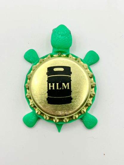 New Haven Brewing (Hamm, Lipsher & Morrison) - Bottle Cap Magnet Turtle Shell Shocked Art