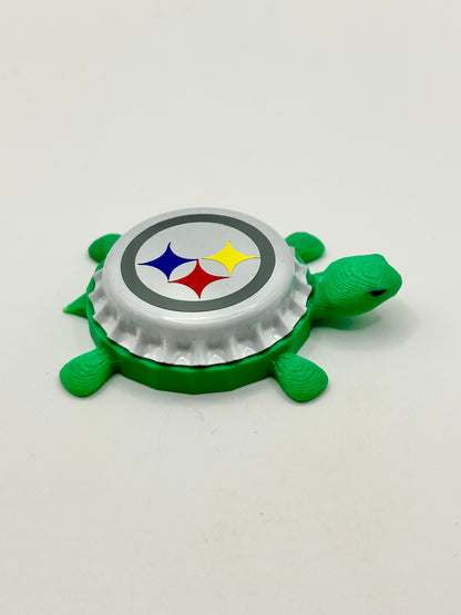 Pittsburgh Steelers - Bottle Cap Magnet Turtle Shell Shocked Art