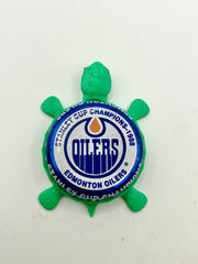 Edmonton Oilers Stanley Cup Champions (1988) - Bottle Cap Magnet Turtle Shell Shocked Art