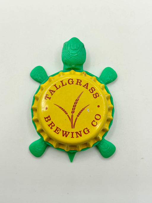 Tallgrass Brewing - Bottle Cap Magnet Turtle Shell Shocked Art