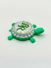 Bent River Brewing - Bottle Cap Magnet Turtle Shell Shocked Art