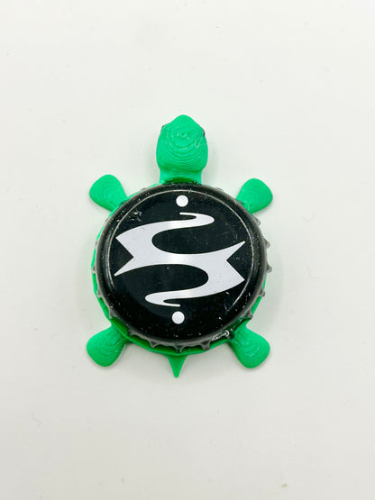 Switchback Brewing - Bottle Cap Magnet Turtle Shell Shocked Art