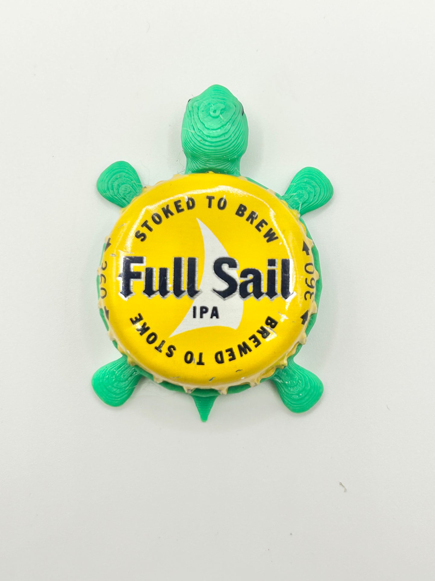 Full Sail IPA (Yellow) - Bottle Cap Magnet Turtle