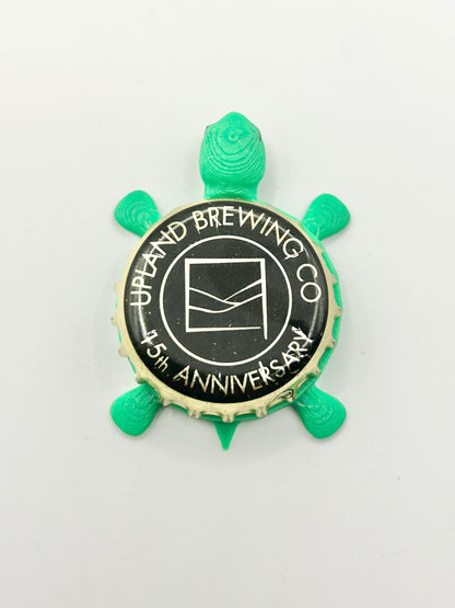 Upland Brewing Co. (Vintage) - Bottle Cap Magnet Turtle Shell Shocked Art