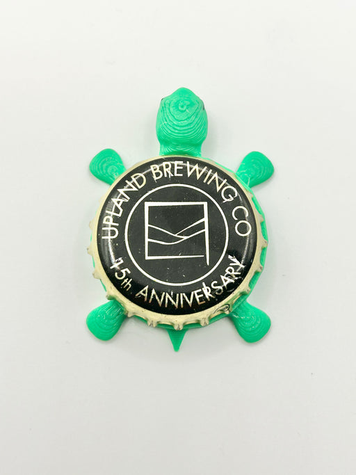 Upland Brewing Co. (Vintage) - Bottle Cap Magnet Turtle Shell Shocked Art