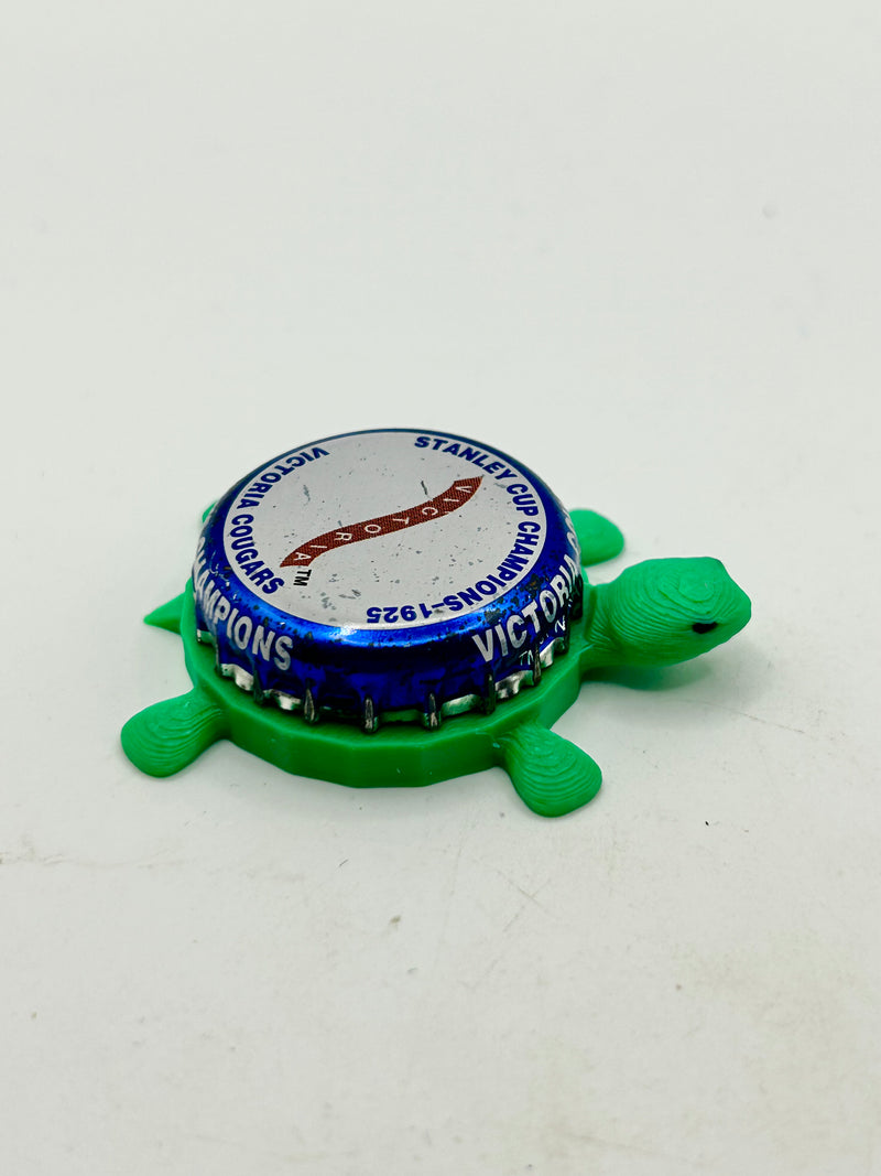 Victoria Cougars Stanley Cup Champions (1918) - Bottle Cap Magnet Turtle Shell Shocked Art