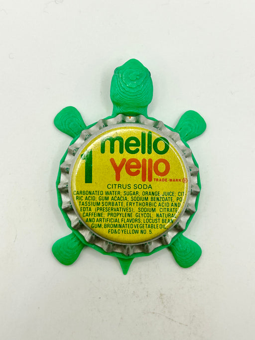 Mello Yello Citrus Soda (1) - Bottle Cap Magnet Turtle Shell Shocked Art