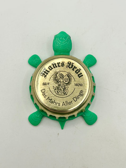 Bamberger Mahr’s Brau (Gold) - Bottle Cap Magnet Turtle Shell Shocked Art