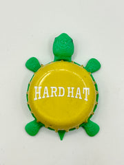 Hard Hat Brewing - Bottle Cap Magnet Turtle Shell Shocked Art